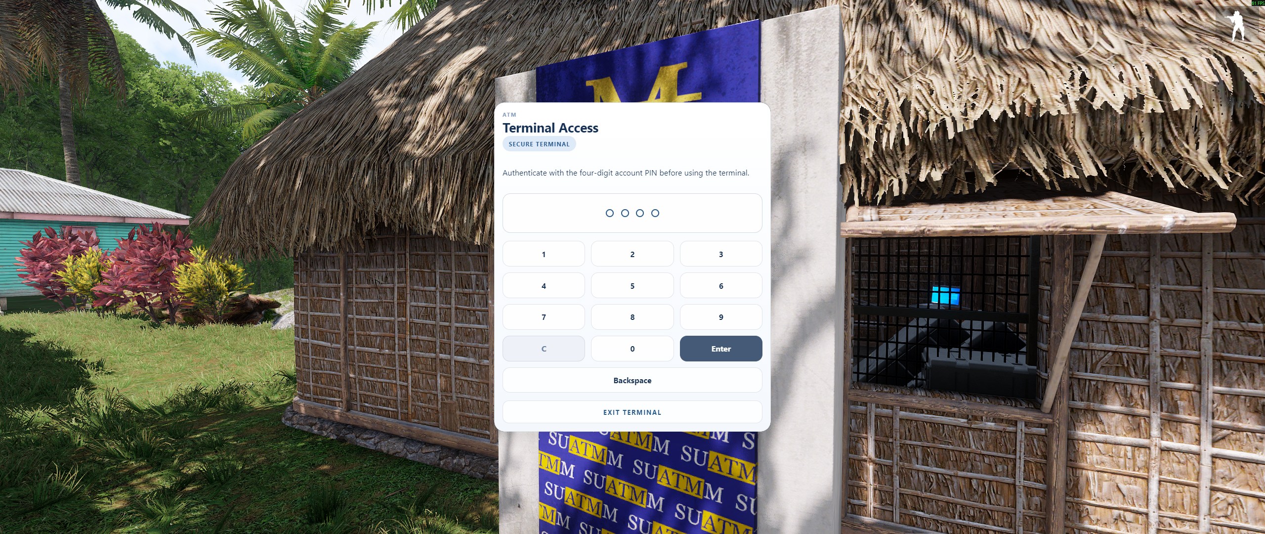 ATM PIN screen