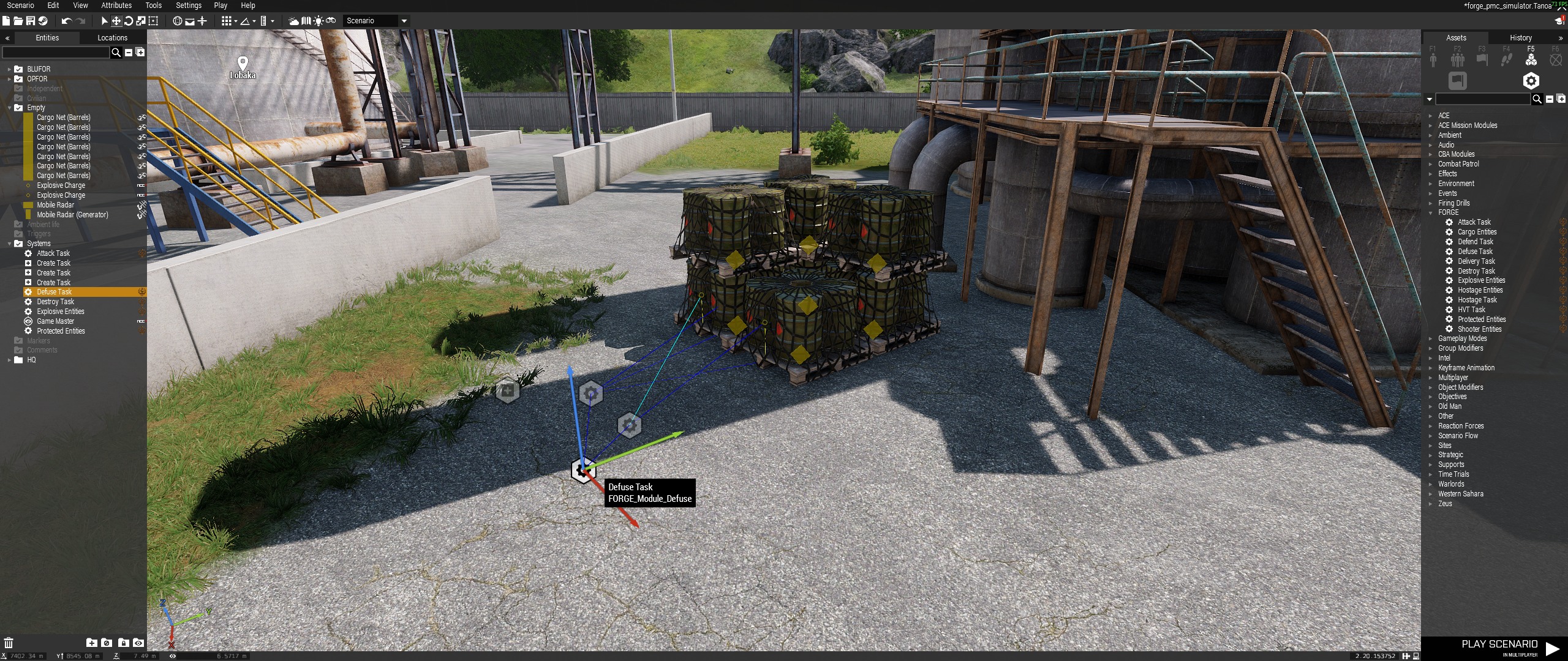 Defuse task module placement