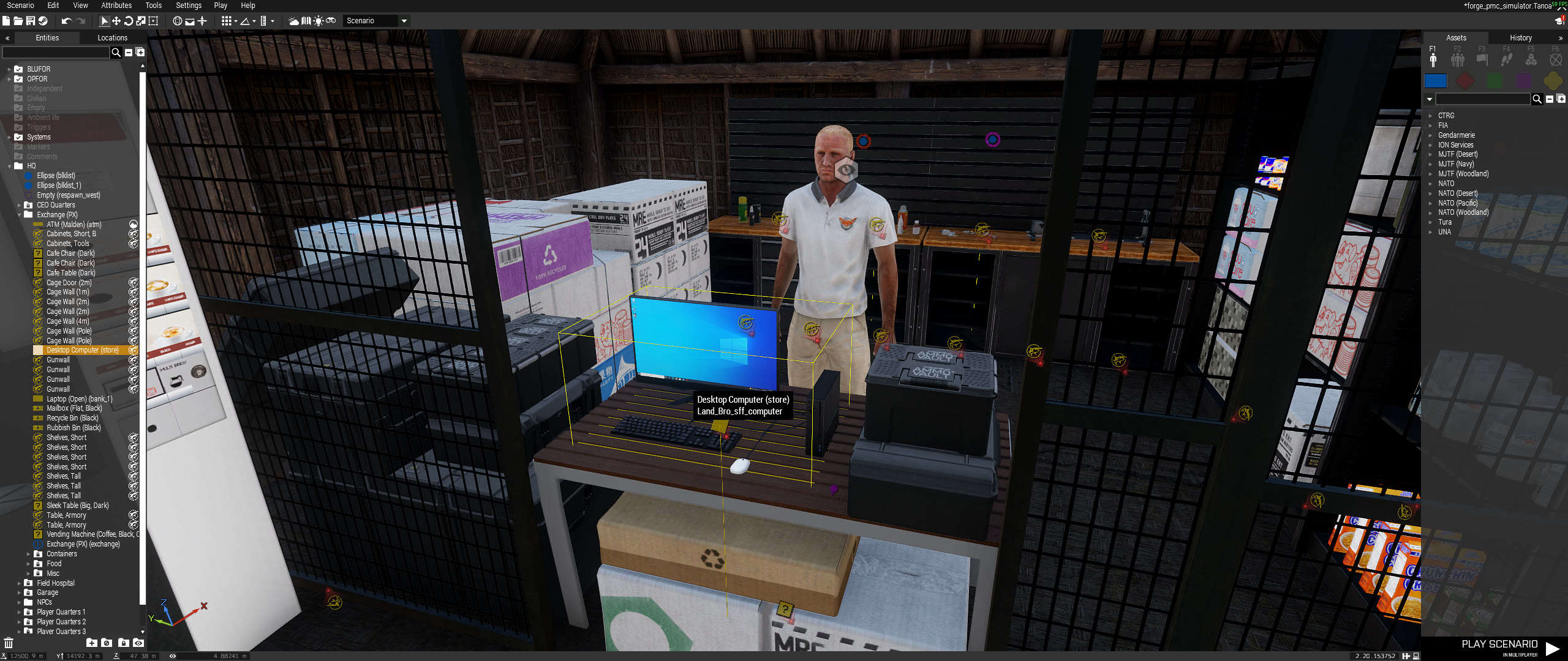 Store object placement