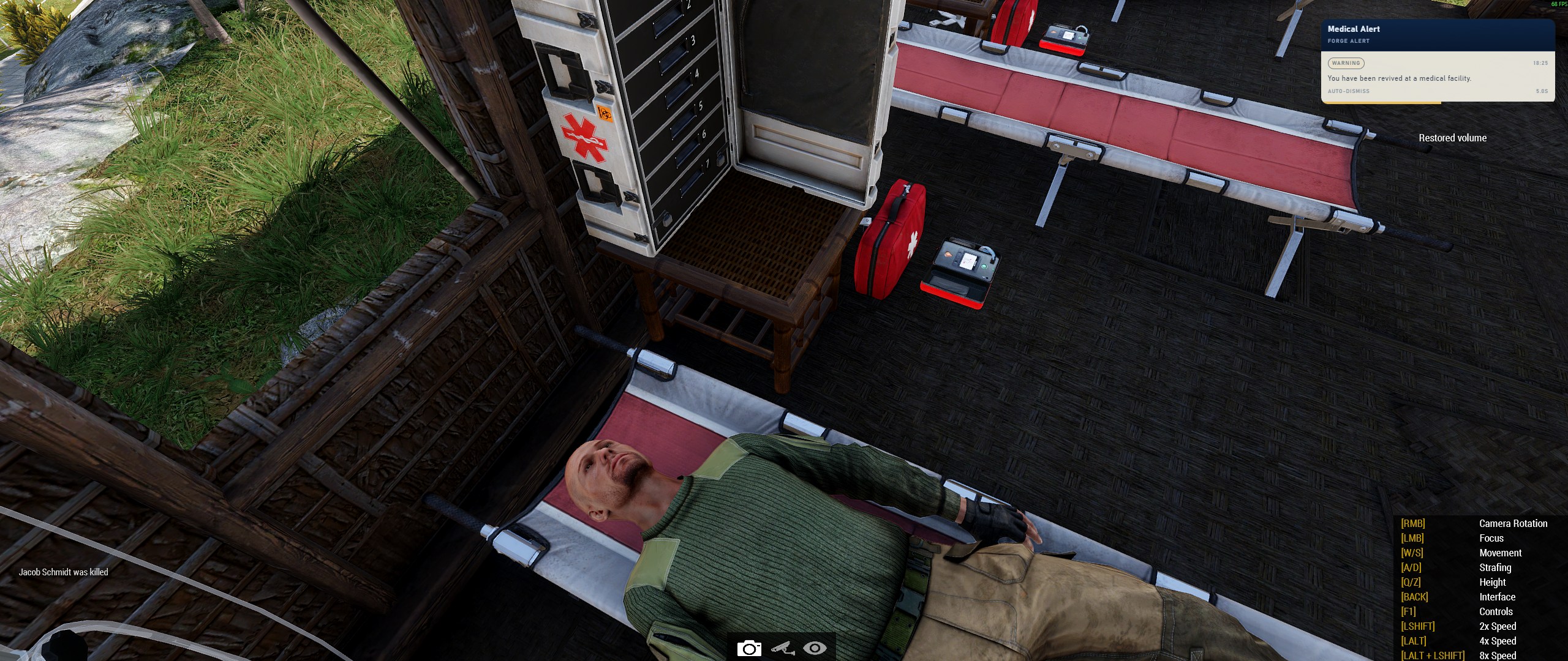 Medical respawn screen