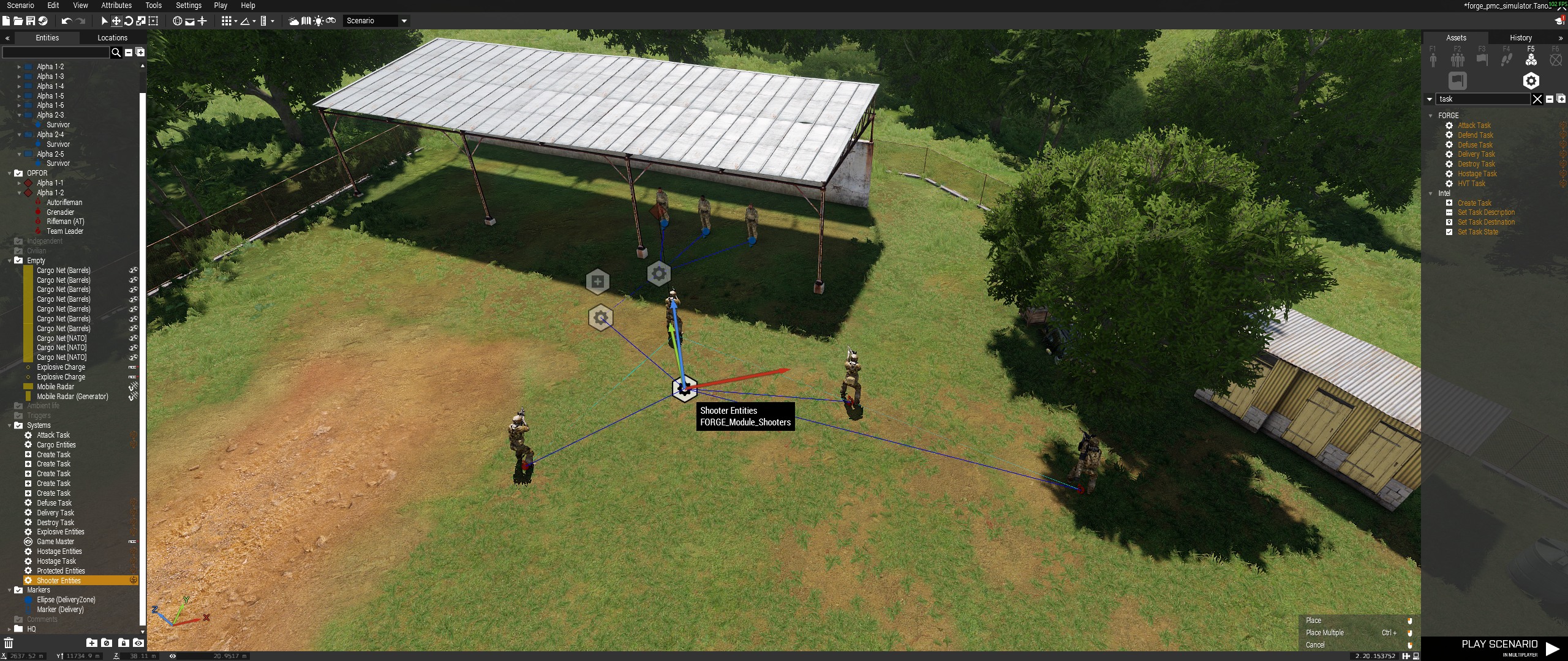 Shooter Entities grouping module