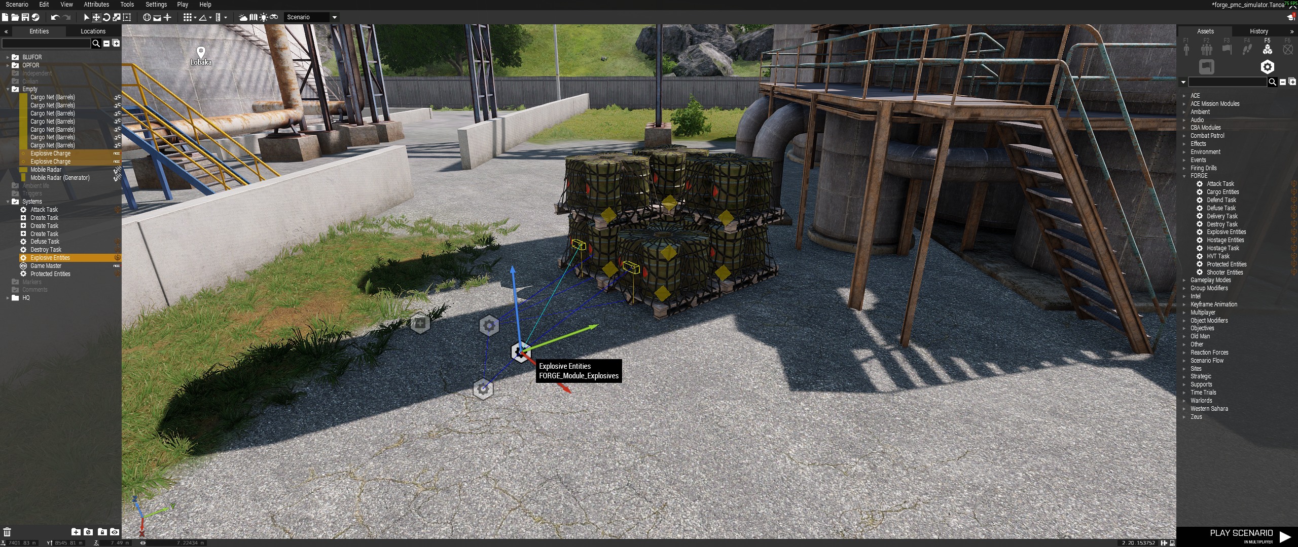 Explosive Entities grouping module