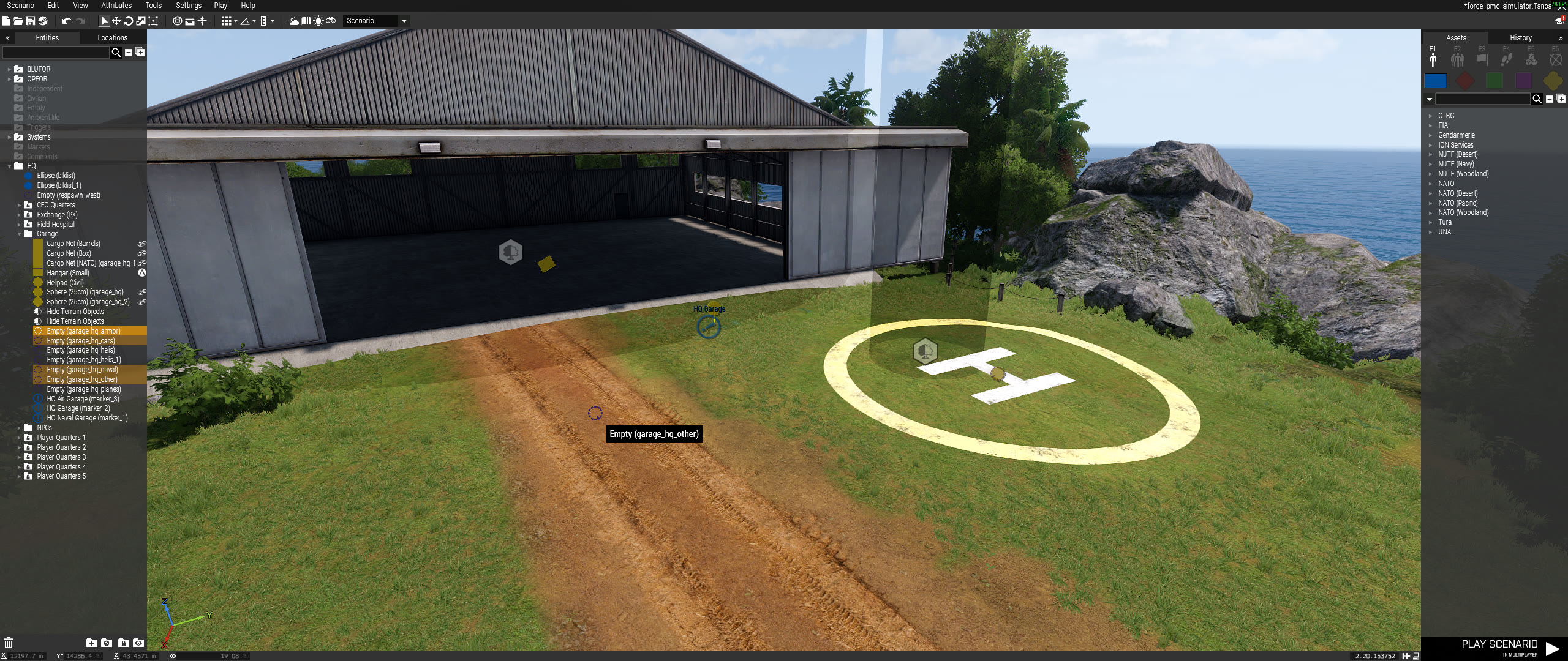 Garage category spawn markers