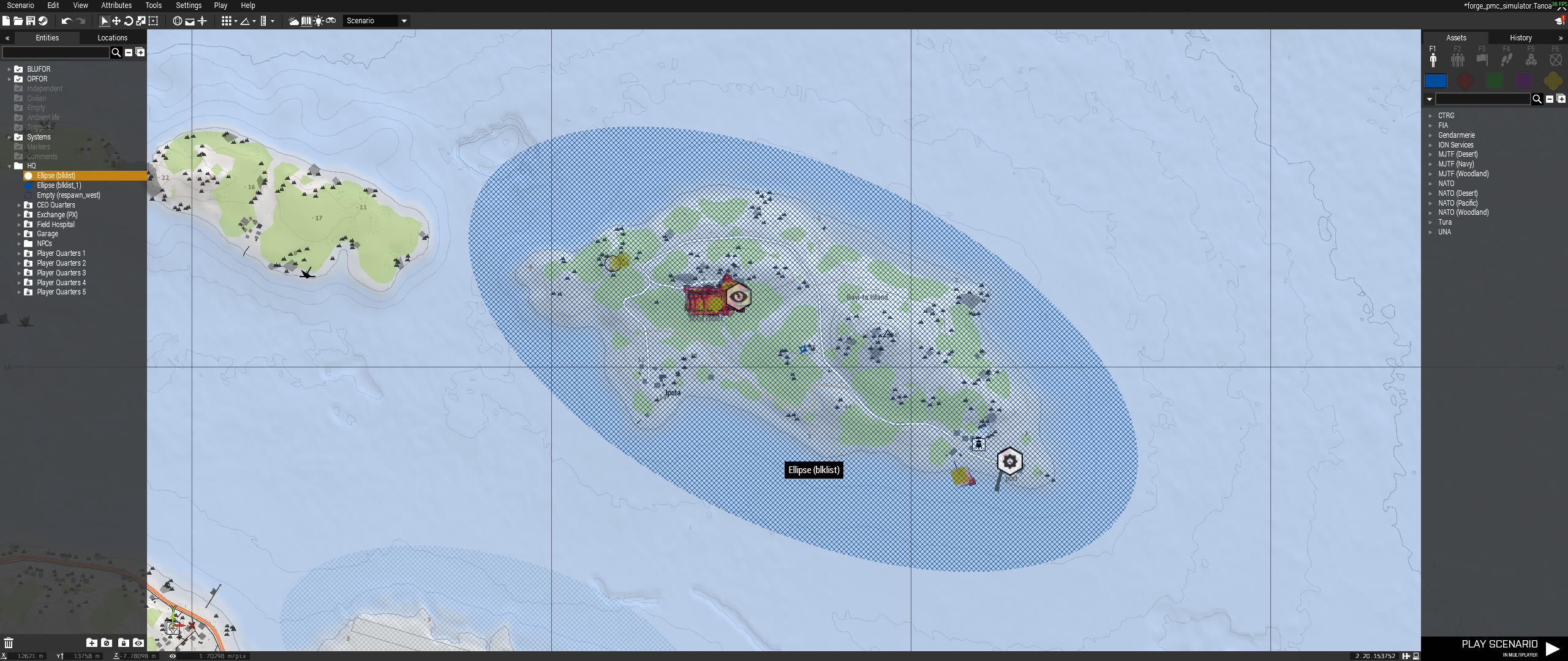Blacklist marker placement