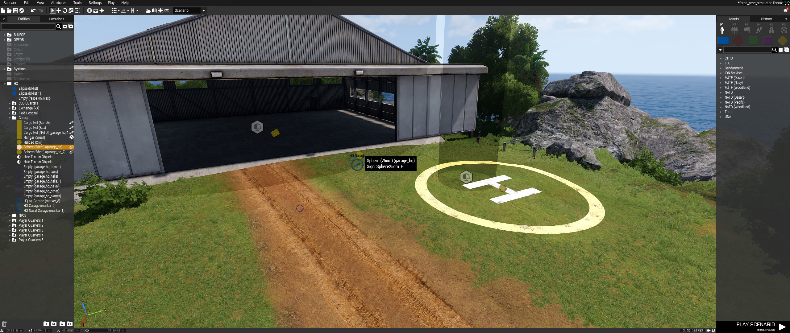 Garage object placement