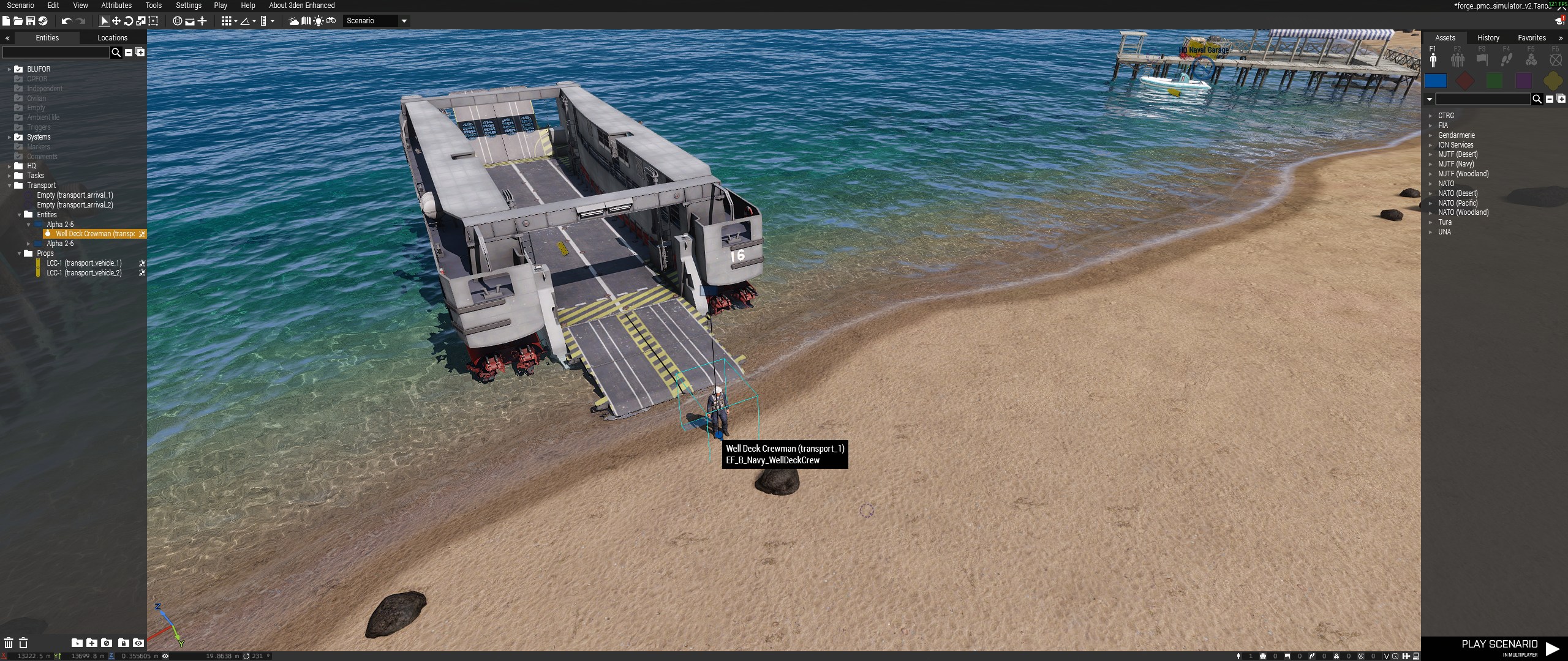 Eden transport node object placement