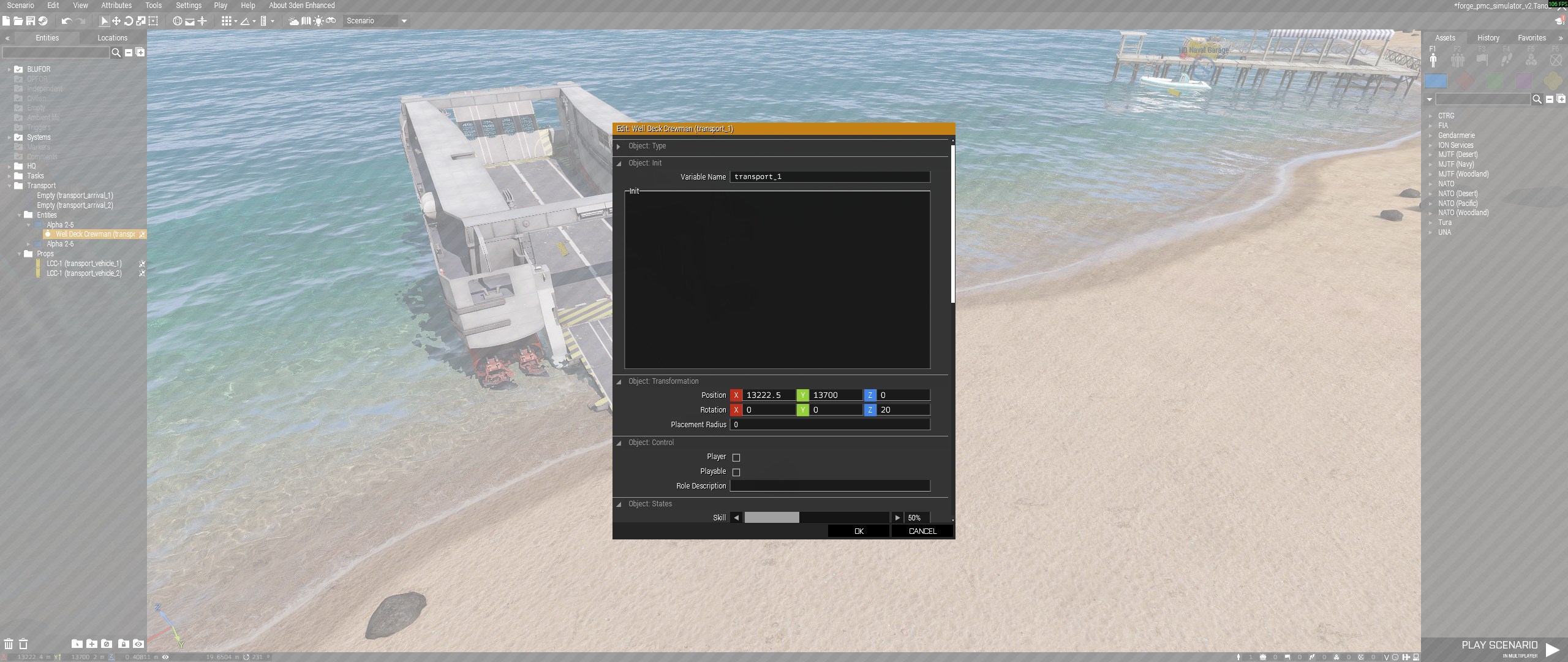 Eden transport node variable name field